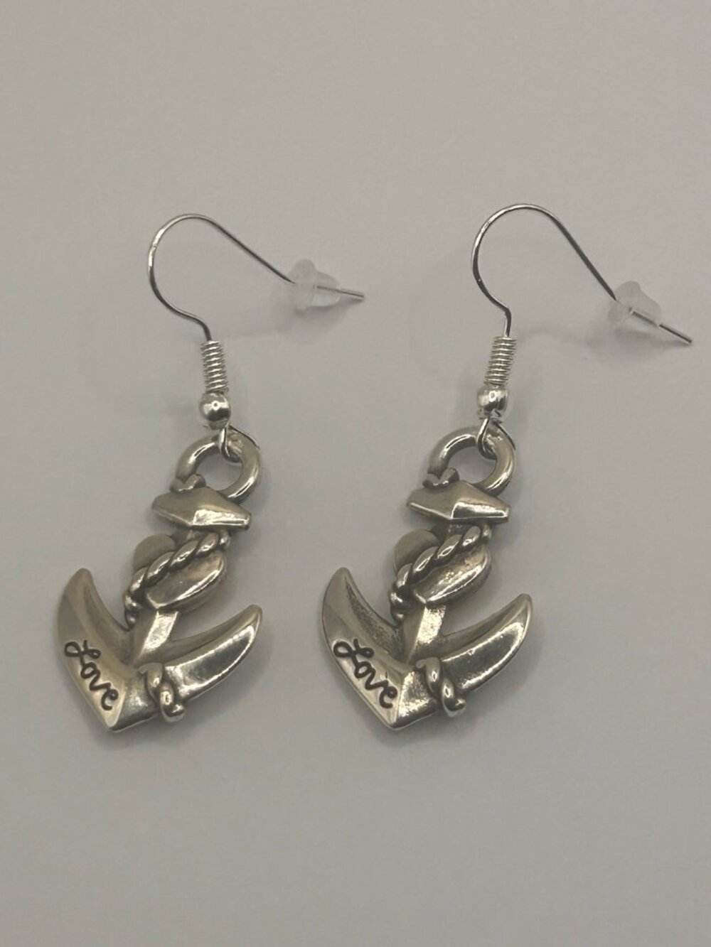 Brighton anchors aweigh french wire custom earrings silver love NWOT